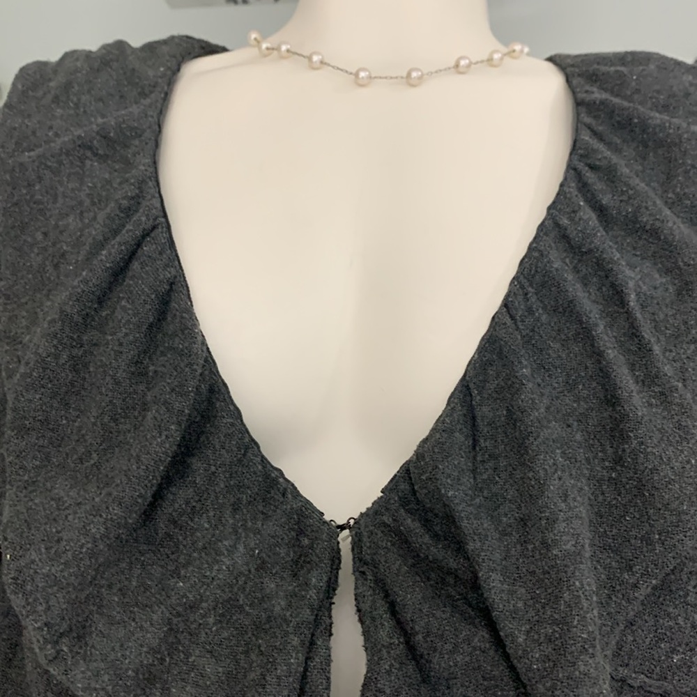 VTG Gorgeous 100% Cotton Knit Cardigan with Layered Frills - Picture 4 of 16